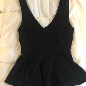 Black Peplum top